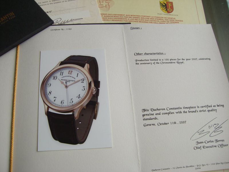 Watch by Vacheron Constantin, Historiques, Chronomètre Royal 1907, 86122