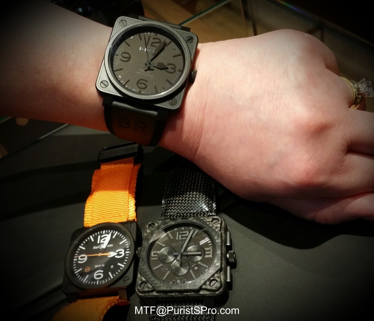 Bell & Ross BR01 Phantom Edition on wrist