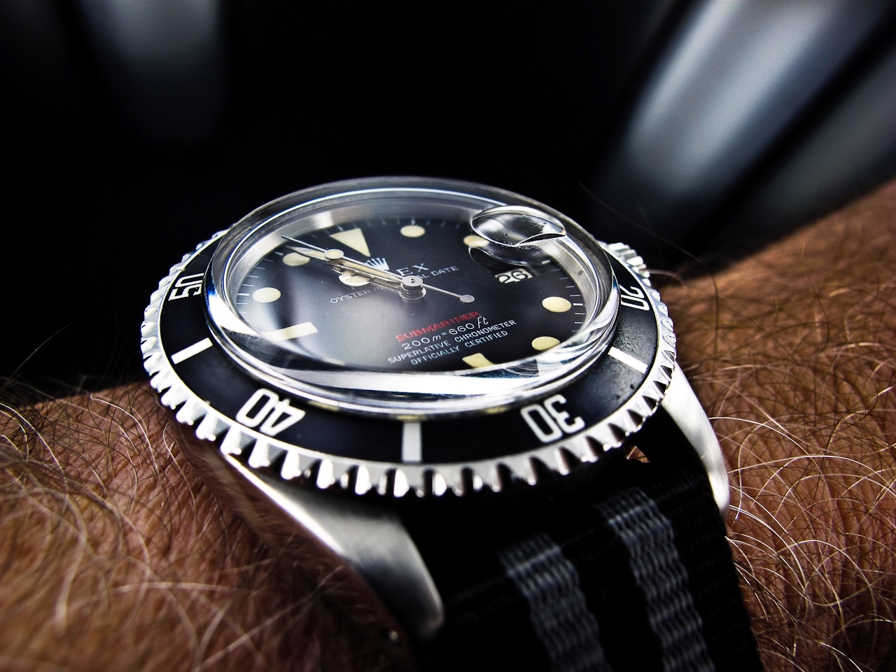 Rolex 1680 Red Submariner meters first